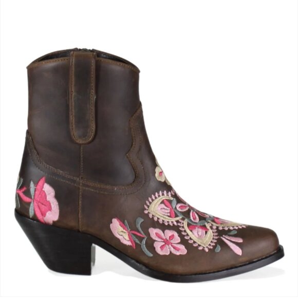 NEW DIBA TRUE Leather Cains Ville Western Booties IN brown  for women 825 4m2 - Picture 10 of 14